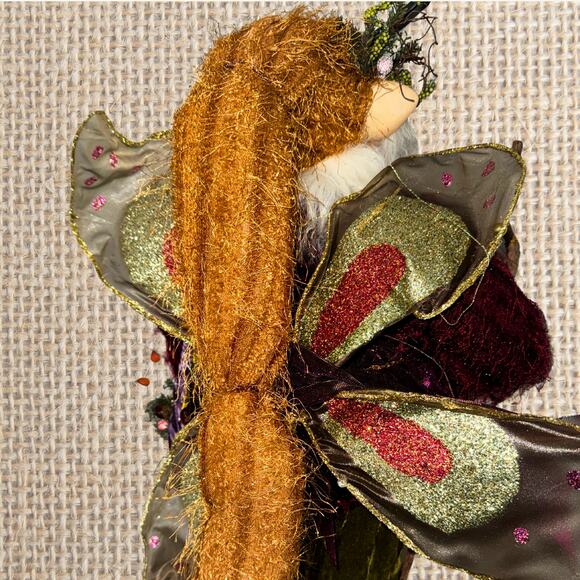 Large Woodland Troll Fairy Art Doll | Velvet Costume & Resin Face - Picture 6 of 8